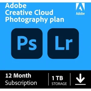 Adobe Creative Cloud Photography Plan 1TB storage Windows/macOS, 1 User [Digital Download]